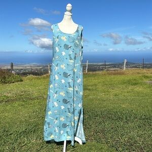 Vintage Y2K Tank Maxi Dress Picnic Bbq Print weekend traffic XL